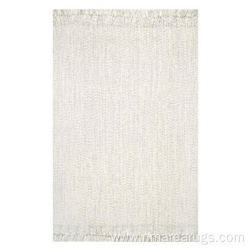 indoor outdoor white bohemian rug tassel